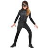 amscan amscan-9906133 Costume Classico Warner Bros Catwoman per Bambini (8-10 Ragazze, Tinta Unita, Nero, 8/10 anni, 9906133
