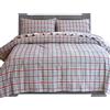 Elegant Comfort Set di lenzuola in 100% flanella di cotone turco, morbide, 4 pezzi, lenzuolo con angoli profondi, ultra morbide, calde e anti-pelucchi, per letto matrimoniale, grigio scozzese