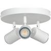 EGLO Lampada da soffitto a 3 luci, Consuma 1, faretto rotondo da soffitto per soggiorno e bagno, lampada da soffitto con 3 spot, in acciaio bianco, attacco GU10, IP44