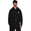 Armani Exchange Felpa con Cappuccio da Uomo, Icon Project, Logo emboidered, Full Zip, Nero, XXL, Nero, XXL