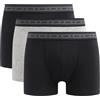 Dim Boxer Buon Cotone Organico x3 Uomo, Nero/Perla Grigia/Nero, 5XL