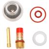Walfront Kit Torcia WP Accessori per Saldatura Ad Arco Ad Arco Torcia WP Lente a Gas Tazza in Vetro Trasparente Colletto in Rame Corpo per Torcia per Saldatura WP‑17/18/26(2.4mm)