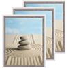 lincoolart Cornice portafoto 30 x 40 cm, in legno bianco, 30x40 cm, cornici in legno, set da 3 pezzi, con vetro acrilico infrangibile, per disegni di bambini, foto, poster