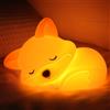 YuanDian Lucertola Notturna, Deliziosa Lampada in Silicone a Forma di Volpe, Ricaricabile con Timer e Dimmer Touch da Comodino, Decorazione per Camera dei Bambini, Regalo per Neonati e Bambini