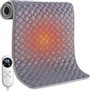 GMGXX Cuscino riscaldante con spegnimento automatico, 80 x 42 cm, cuscino riscaldante Cervicales XXL con livelli di riscaldamento 25 - 55 °C, timer 1 - 12 H, flanella cristallo allungato, cotone di seta