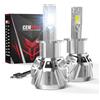 Cenmoll Lampada H3 Led, 140W 36000LM luminosità 700% angolo del fascio regolabile a 360 gradi 6000K bianco freddo Lampadina H3 Led Canbus 12V 24 V driver Canbus integrato Plug & Play, 2 Pz