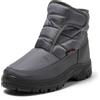 JOMIX Stivali Uomo Doposci Stivaletti Invernali da Neve Pelosi Caldi Scarpe Impermeabile da inverno MU9541 (Grigio, 45)