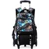 TRAVELKNOT Zaino Scuola Elementare Bambino Trolley Zaino Scuola Media Ruote Cartella Bambino Trolley Zainetto Bambini Zaini Cartella Valigeria Ragazze 52x35x25cm