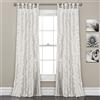 Lush Decor Sophia - Coppia di tende a pannello per finestra, 241 x 101,6 cm, colore: Bianco