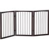 Easycomfort Cancellino Portatile da 3 Sezioni per Cani e Animali Domestici Divisorio di Sicurezza Pieghevole, 160x1.2x76 cm, Marrone