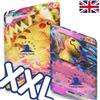 Manuwurf Set di carte inglesi per carte da collezione Pokemon, grandi carte XXL: confezione da 2 pezzi casuali Jumbo V/VMAX/Holo/EX/GX/oversize + protezione spedizione manuale