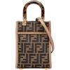 Fendi Pre-Owned - Borsa shopper Sunshine mini in tela con motivo Zucca 2010-2025 - Donna - tela/pelle di vitello - Taglia unica - Marrone
