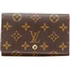 Louis Vuitton Pre-Owned - Portafoglio Porte Monnaie Billets Tresor piccolo con monogramma 1990 - Donna - tela - Taglia unica - Marrone