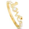 LB Exclusive - Anello Love in oro giallo 14 carati con diamanti - Donna - oro giallo 14kt/diamanti - Taglia unica
