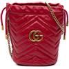 Gucci Pre-Owned - Borsa a secchiello GG Marmont piccola in pelle matelassé 2016-2024 - unisex - pelle di vitello - Taglia unica - Rosso