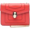 Bvlgari Pre-Owned - Borsa a tracolla squadrata Serpenti Forever in pelle con catena 2012-2025 - Donna - pelle di vitello - Taglia unica - Rosso