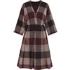 Gucci Pre-Owned - Abito midi a quadri - Donna - cashmere/lana - 40 - Marrone