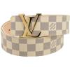 Louis Vuitton Pre-Owned - Cintura Initiales in tela Damier Azur 2016 - Donna - tela - Taglia unica - Bianco