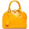Louis Vuitton Pre-Owned - Borsa a tracolla Alma BB in pelle Vernis con monogramma 2012 - Donna - pelle - Taglia unica - Giallo