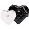 CHANEL Pre-Owned - Clutch a tracolla CC Heart in pelle di vitello verniciata e trapuntata con catena 2021-2025 - Donna - pelle lucida - Taglia unica -