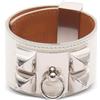Hermès Pre-Owned - Bracciale Collier de Chien 2017 - Donna - pelle di capra - 15 - Argento