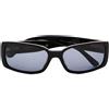 CHANEL Pre-Owned - Occhiali da sole rettangolari con logo CC 2000-2020 - Donna - acetato - Taglia unica - Nero