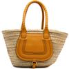 Chloé Pre-Owned - Borsa tote Marcie media in rafia 2022 - Donna - rafia/pelle di vitello - Taglia unica - Giallo