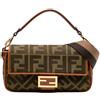 Fendi Pre-Owned - Borsa a tracolla Baguette in tela con motivo Zucca ricamato 2010-2024 - Donna - tela/pelle di vitello - Taglia unica - Marrone