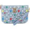 Louis Vuitton Pre-Owned - Clutch New Wave Pochette con ricamo monogramma 2019 - Donna - Denim - Taglia unica - Blu