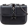 Valentino Garavani Pre-Owned - Borsa a tracolla Rockstud Glam Lock piccola in pelle 2000-2017 - Donna - pelle di vitello - Taglia unica - Nero