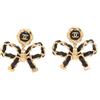 CHANEL Pre-Owned - Orecchini con fiocco 2022 - Donna - placcatura in oro - Taglia unica
