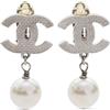 CHANEL Pre-Owned - Orecchini con perle 2012 - Donna - perla artificiale/placcatura in argento - Taglia unica