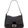 Fendi Pre-Owned - Borsa a spalla Mamma Forever in lana con motivo Zucca XX secolo - Donna - lana/pelle di vitello - Taglia unica - Grigio