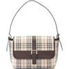 Burberry Pre-Owned - Borsa a spalla in tela con motivo House Check 2000-2017 - Donna - pelle di vitello/tela - Taglia unica - Marrone