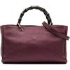 Gucci Pre-Owned - Borsa shopper media in pelle di vitello e bambù 2016-2025 - Donna - pelle di vitello/bamboo - Taglia unica - Viola
