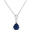 LB Exclusive - Collana in platino con diamanti e zaffiro - Donna - Zaffiro blu/platino/diamanti - Taglia unica - Argento