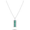 LB Exclusive - Collana in platino con diamanti e smeraldi - Donna - smeraldo/diamanti/platino - Taglia unica - Argento