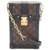 Louis Vuitton Pre-Owned - Borsa a tracolla Pochette Trunk Verticale con monogramma 2019 - unisex - pelle di vitello/tela - Taglia unica - Nero