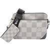 Louis Vuitton Pre-Owned - Borsa a tracolla Messenger 3D Trio in tela Damier Graphite 2021 - unisex - tela - Taglia unica - Grigio