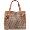 Fendi Pre-Owned - Borsa a mano in tela con motivo Zucchino 2000-2010 - Donna - pelle di vitello/tela - Taglia unica - Marrone