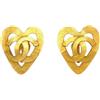 CHANEL Pre-Owned - Orecchini a clip con pendenti a cuore 1995 - Donna - ottone placcato in oro - Taglia unica