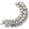 Christian Dior Pre-Owned - Spilla con perle e cristalli anni '70 - Donna - Rhodium Plated Metal/cristalli - Taglia unica - Argento
