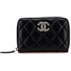 CHANEL Pre-Owned - Portamonete CC Crystal in pelle d'agnello trapuntata 2021-2025 - Donna - pelle di agnello - Taglia unica - Nero