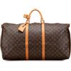 Louis Vuitton Pre-Owned - Borsa da viaggio Keepall Bandoulière 60 con monogramma 1991 - unisex - pelle/tela - Taglia unica - Marrone