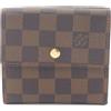 Louis Vuitton Pre-Owned - Portafoglio Elise Damier Ebène 2007 - Donna - PVC - Taglia unica - Marrone