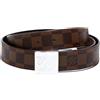 Louis Vuitton Pre-Owned - Cintura Damier Sangel Carre anni 2000 - unisex - pelle - Taglia unica - Marrone