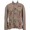 Vintage - Gilet con effetto vissuto - Uomo - lino/cotone/ramia (naturale, veg.)/cupro - 50 - Verde