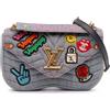 Louis Vuitton Pre-Owned - Borsa a tracolla Limited Edition in denim con patch New Wave Chain MM 2018 - Donna - Denim - Taglia unica - Blu