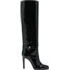 Saint Laurent Pre-Owned - Stivali Linda 100mm - Donna - pelle di vitello/pelle di vitello/pelle lucida - 37.5 - Nero