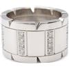 Cartier - Anello Tank Française grande in oro bianco 18 carati con diamanti anni 2010 - Donna - diamanti/oro bianco 18kt - Taglia unica - Argento